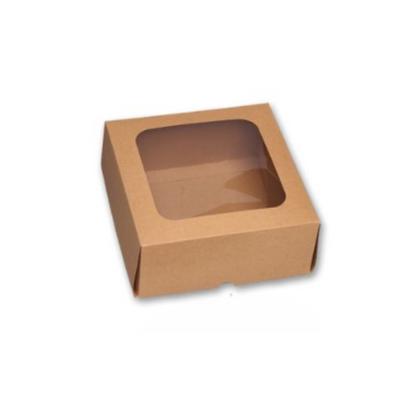 Χάρτινο Κουτί με Παράθυρο 14,5x14,5x6,5cm σε διάφορα χρώματα (370173)