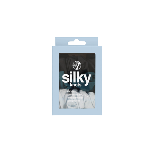 W7 Silky Knots 3 Hair Scrunchies Marine