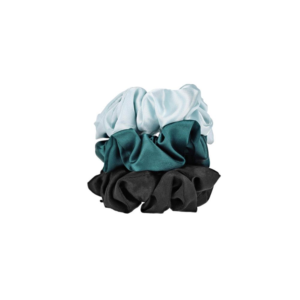 W7 Silky Knots 3 Hair Scrunchies Marine