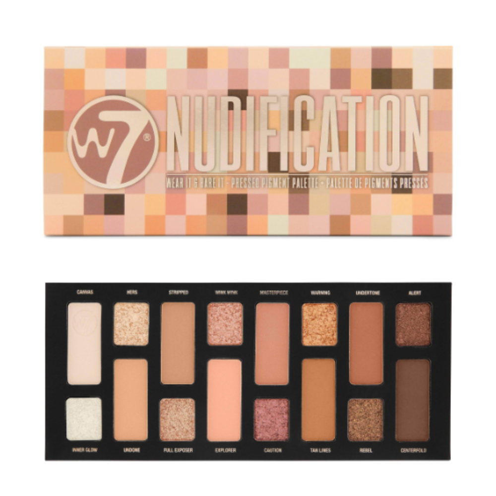 W7 Nudification Pressed Pigment Palette - Παλέτα για μάτια