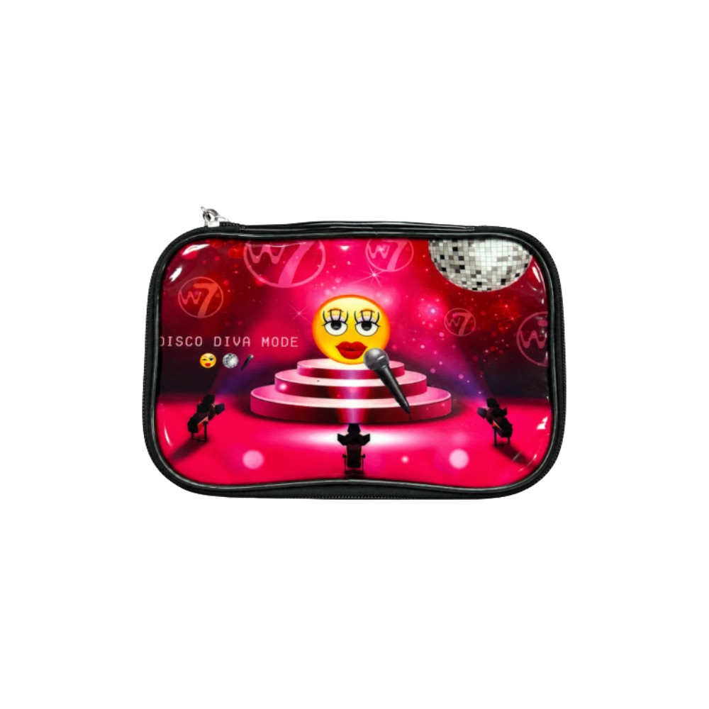 W7 PVC Emoji Cosmetics Bag Disco Diva