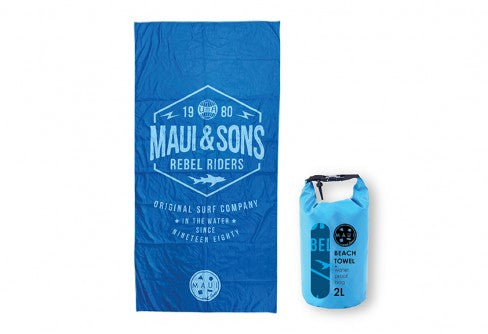 Maui & Sons Rebel Riders Πετσέτα Σώματος Microfiber Μπλε 180x90εκ.