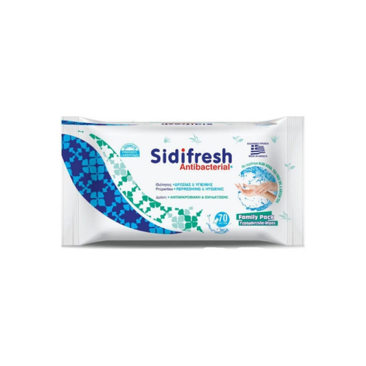 Sidiline Sidifresh Antibacterial Μαντηλάκια 70τμχ