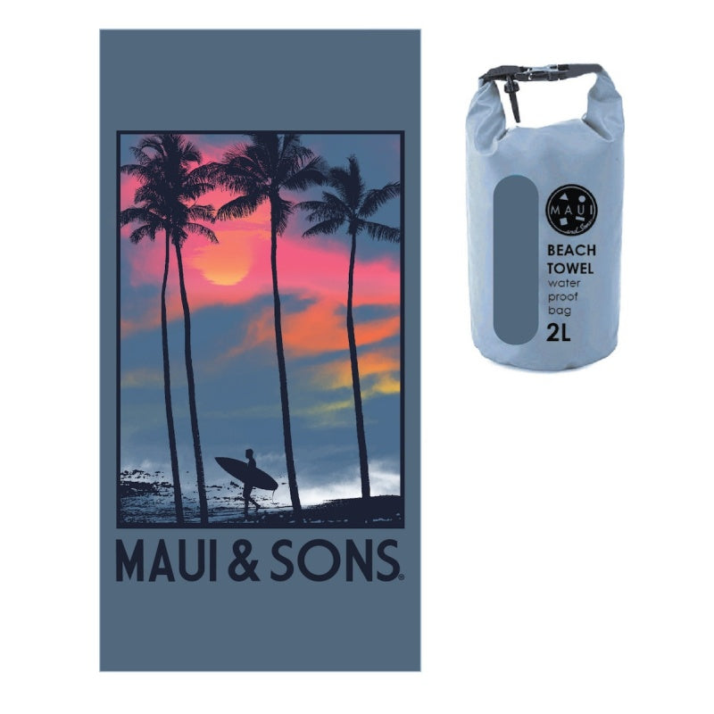 Maui & Sons Born Grey Πετσέτα Σώματος Microfiber Γκρι 90x180εκ.