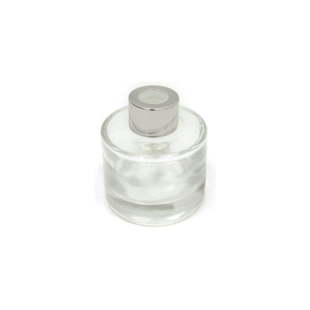 Μπουκαλάκι γυάλινο για αρωματικό χώρου κύλινδρος 100 ml ασημί (0503268)