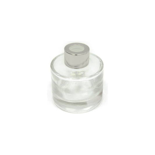 Μπουκαλάκι γυάλινο για αρωματικό χώρου κύλινδρος 100 ml ασημί (0503268)