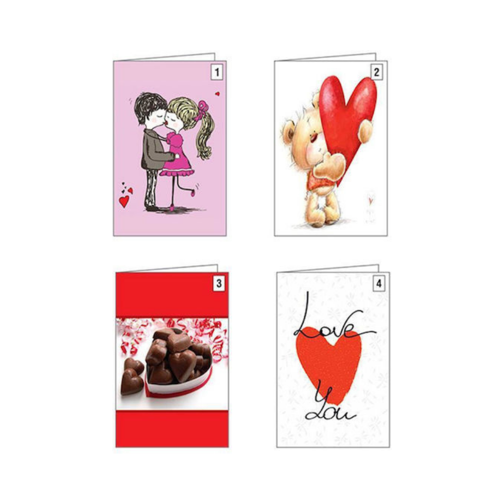 Ευχετήρια Κάρτα Αγίου Βαλεντίνου 10.5x7cm (Διάφορα Σχέδια/Χρώματα)