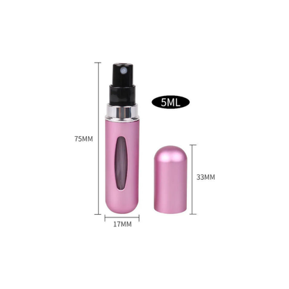 Φιαλίδιο ταξιδιού επαναγεμιζόμενο αρώματος 5 ml κόκκινο