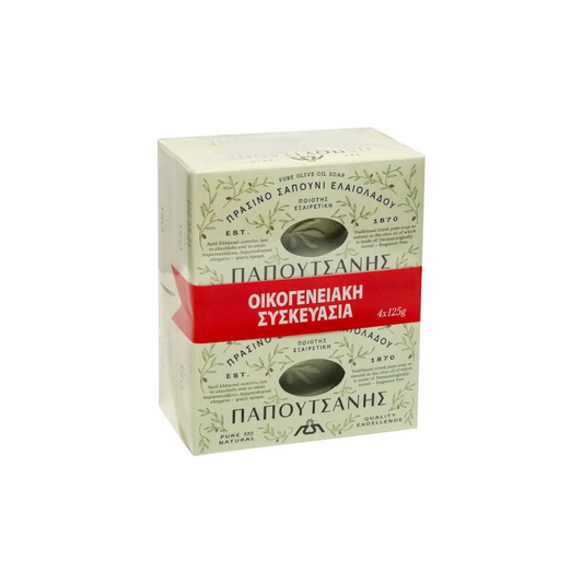 Papoutsanis Pure Olive Πράσινο Σαπούνι 4x125gr