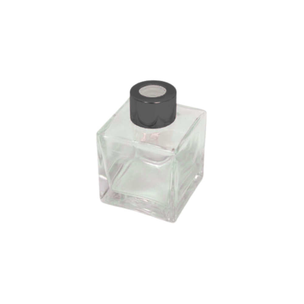 Μπουκαλάκι γυάλινο για αρωματικό χώρου τετράγωνο 100 ml μαύρο (0503269)