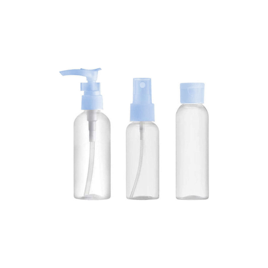 TNS Μπουκαλάκια Ταξιδιού Γαλάζιο Καπάκι 3 τμχ